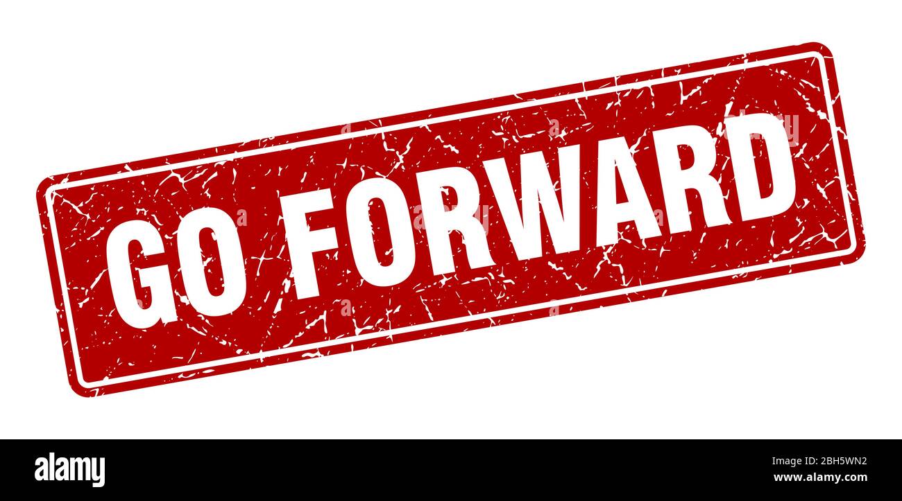 go forward stamp. go forward vintage red label. Sign Stock Vector Image