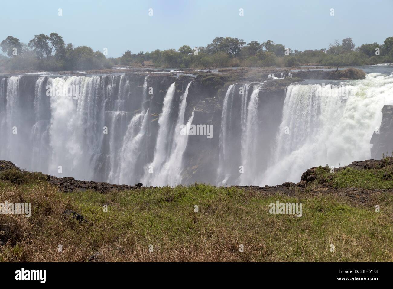 Main & Horseshoe Falls, Victoria Falls, Zimbabwe, Africa Stock Photo