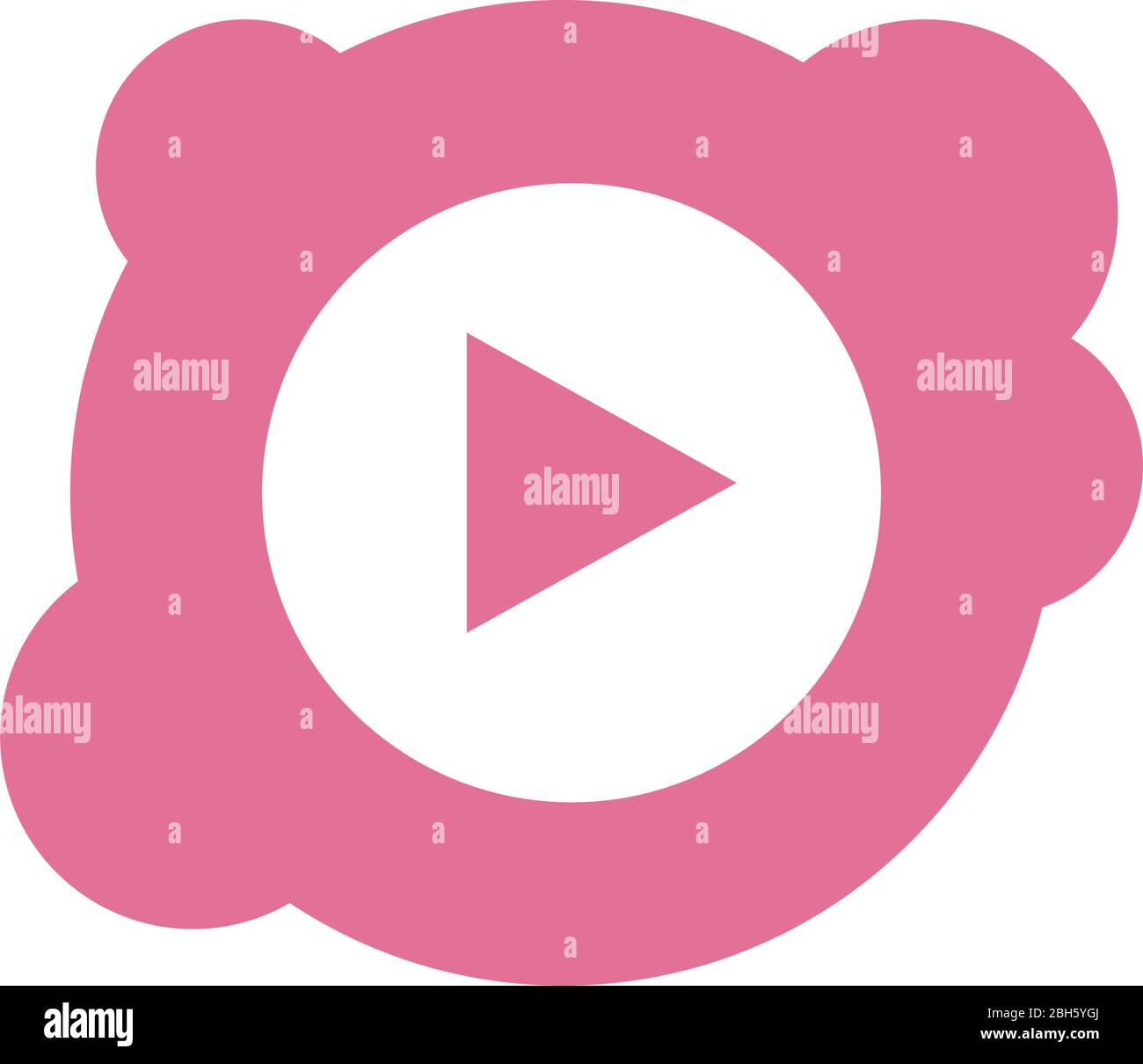 media player play button block style icon Stock Vector Image & Art - Alamy