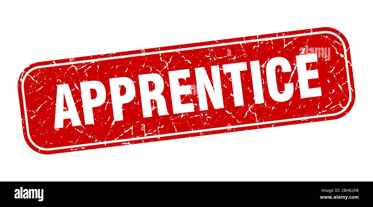 apprentice stamp. apprentice square grungy red sign Stock Vector