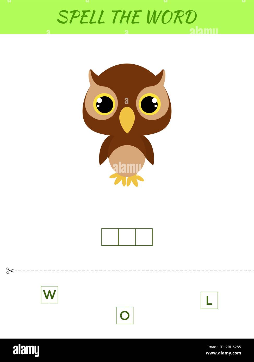 Owl Template For Preschool from c8.alamy.com