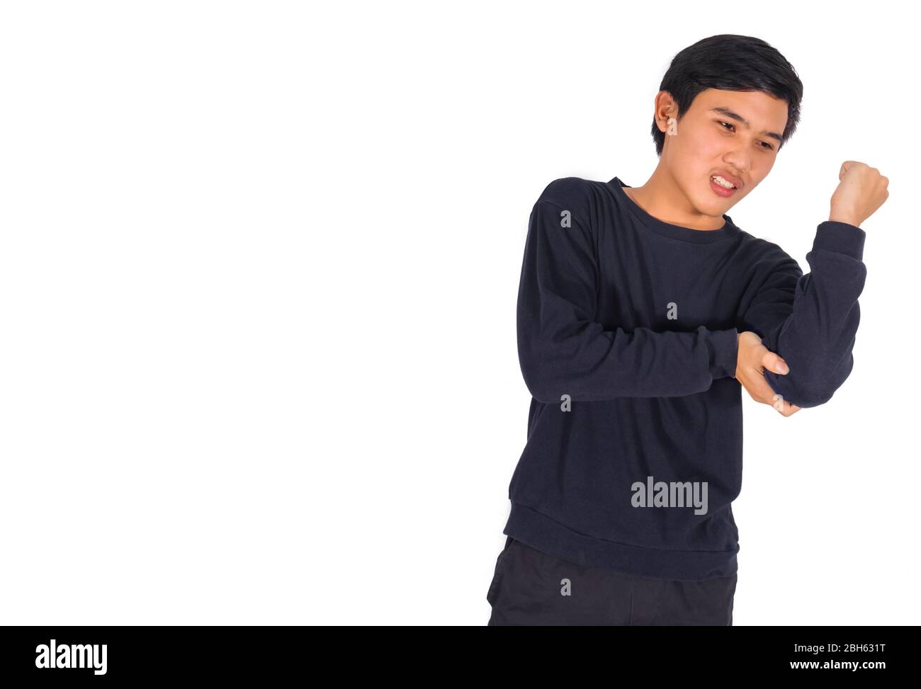 The photo of A man hurts his arm Stock Photo Alamy