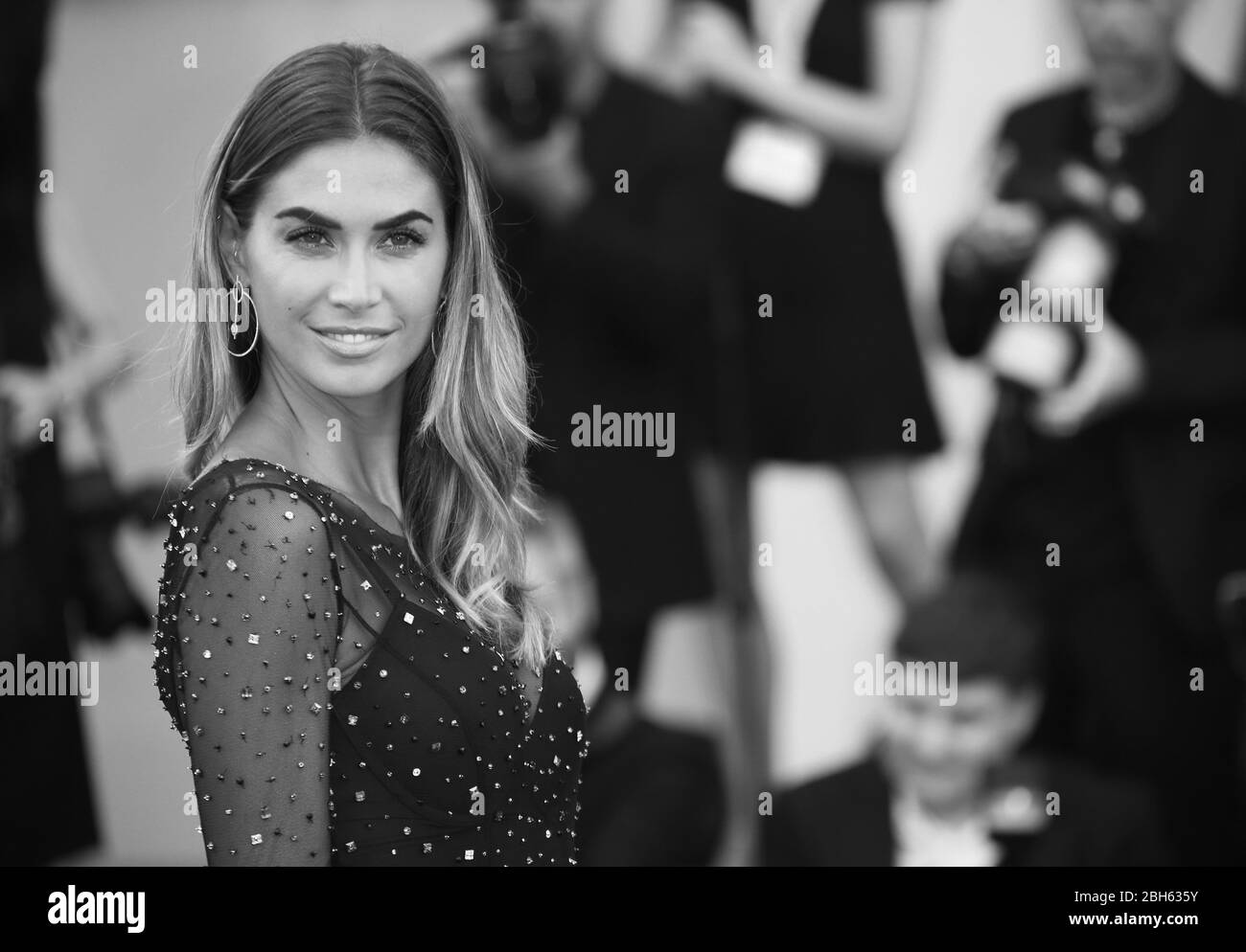 VENICE, ITALY - AUGUST 30: Melissa Satta walks the red carpet of the 'Roma' screening during the 75th Venice Film Festival on August 30, 2018 Stock Photo