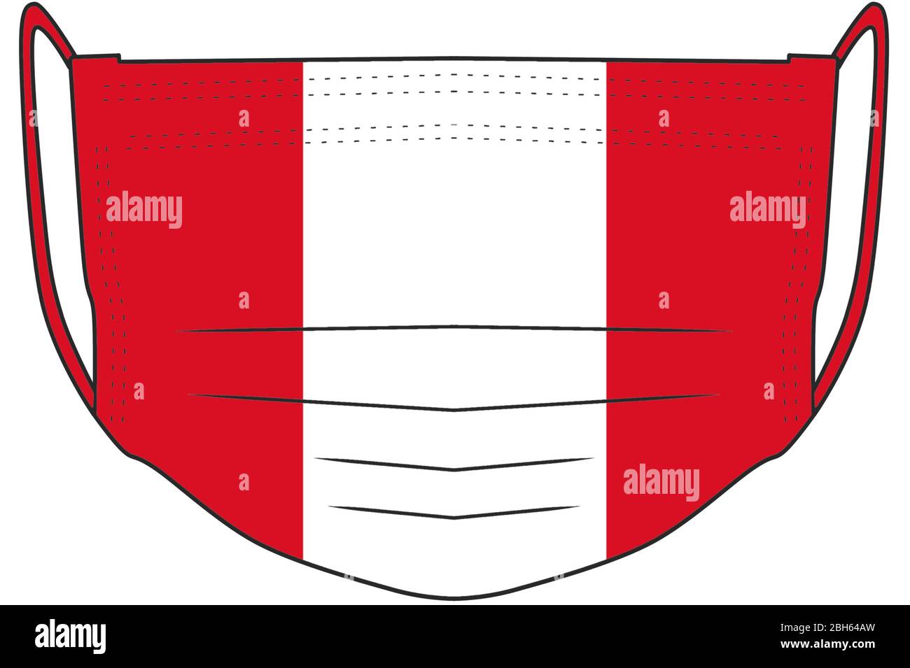 Covid19, face mask template with photo motif, Peru Stock Photo Alamy