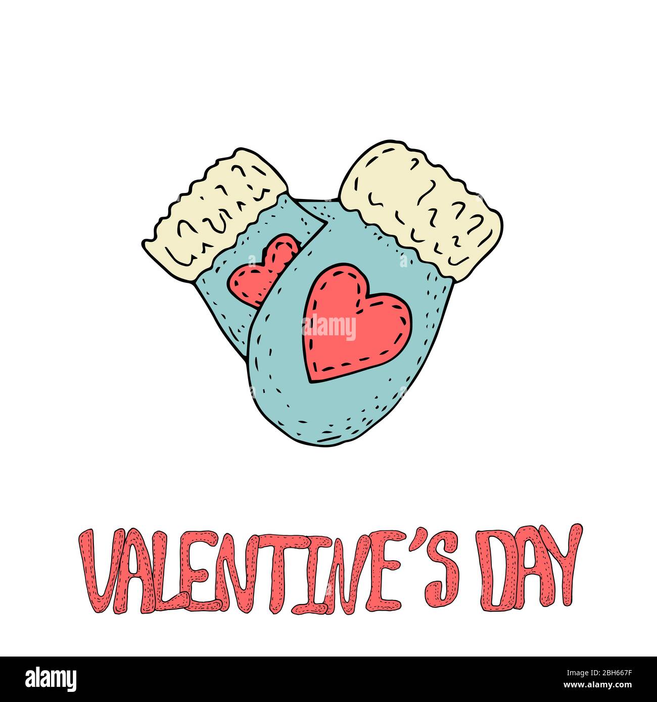 Cute Vector Valentine day card or banner Stock Vector