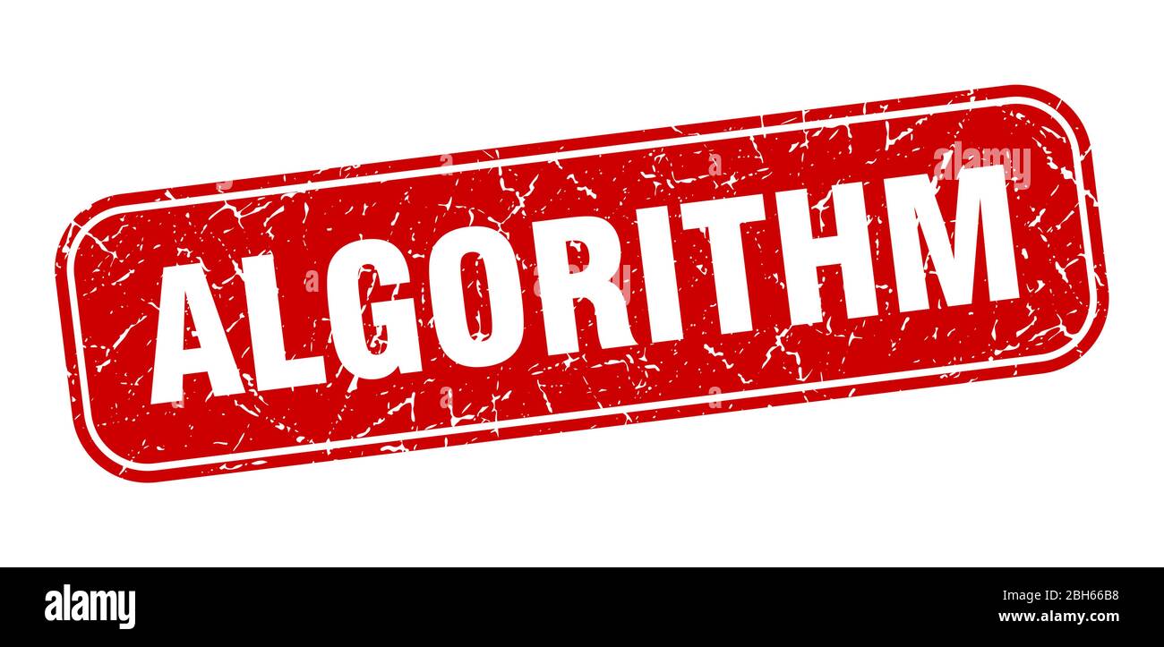 algorithm stamp. algorithm square grungy red sign Stock Vector Image ...