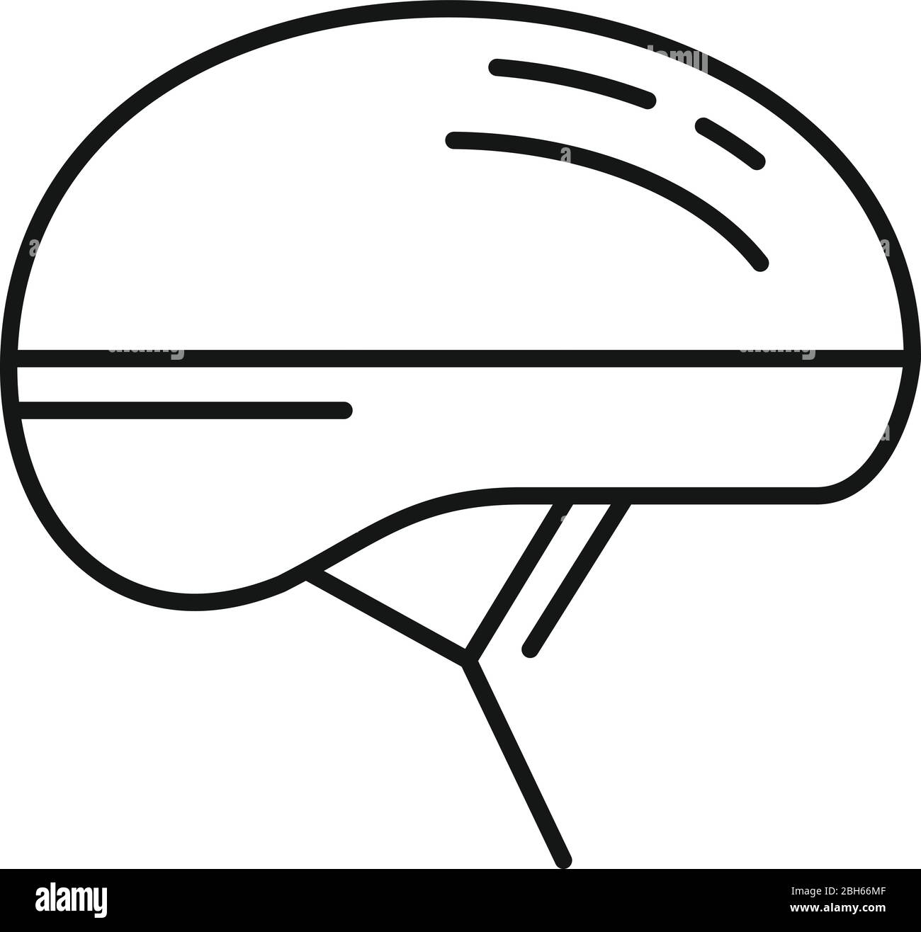 Bike rent helmet icon. Outline bike rent helmet vector icon for web design isolated on white