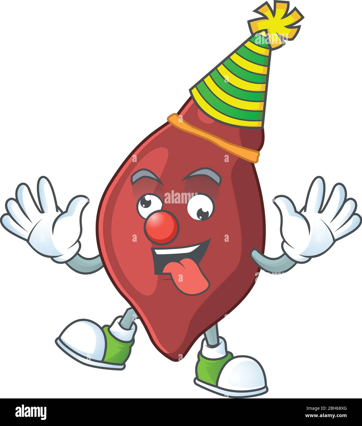 Amusing Clown liver cartoon character mascot style Stock Vector Image ...