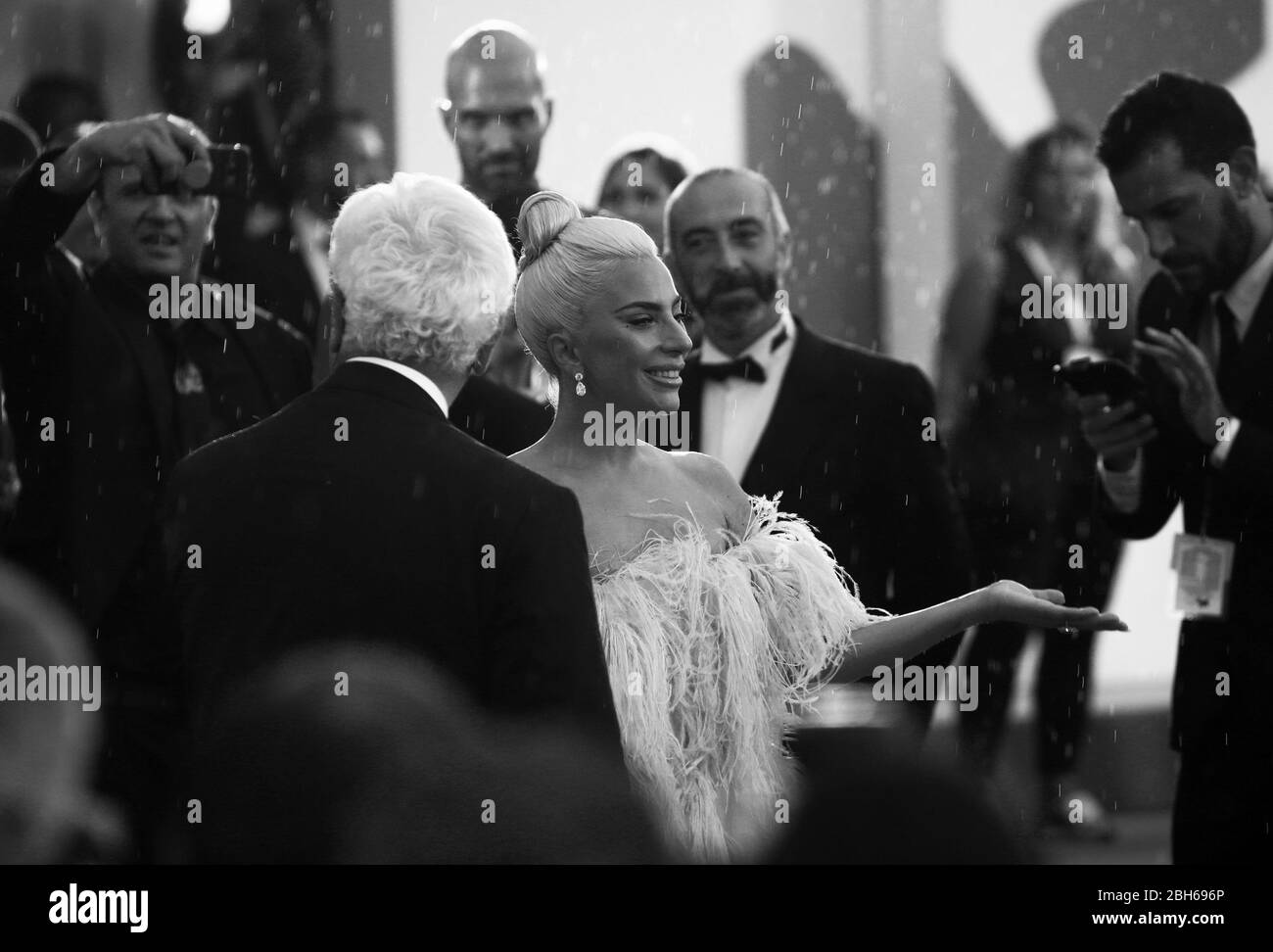 VENICE, ITALY - AUGUST 31: Lady Gaga walks the red carpet ahead of the 'A Star Is Born' screening during the 75th Venice Film Festival Stock Photo
