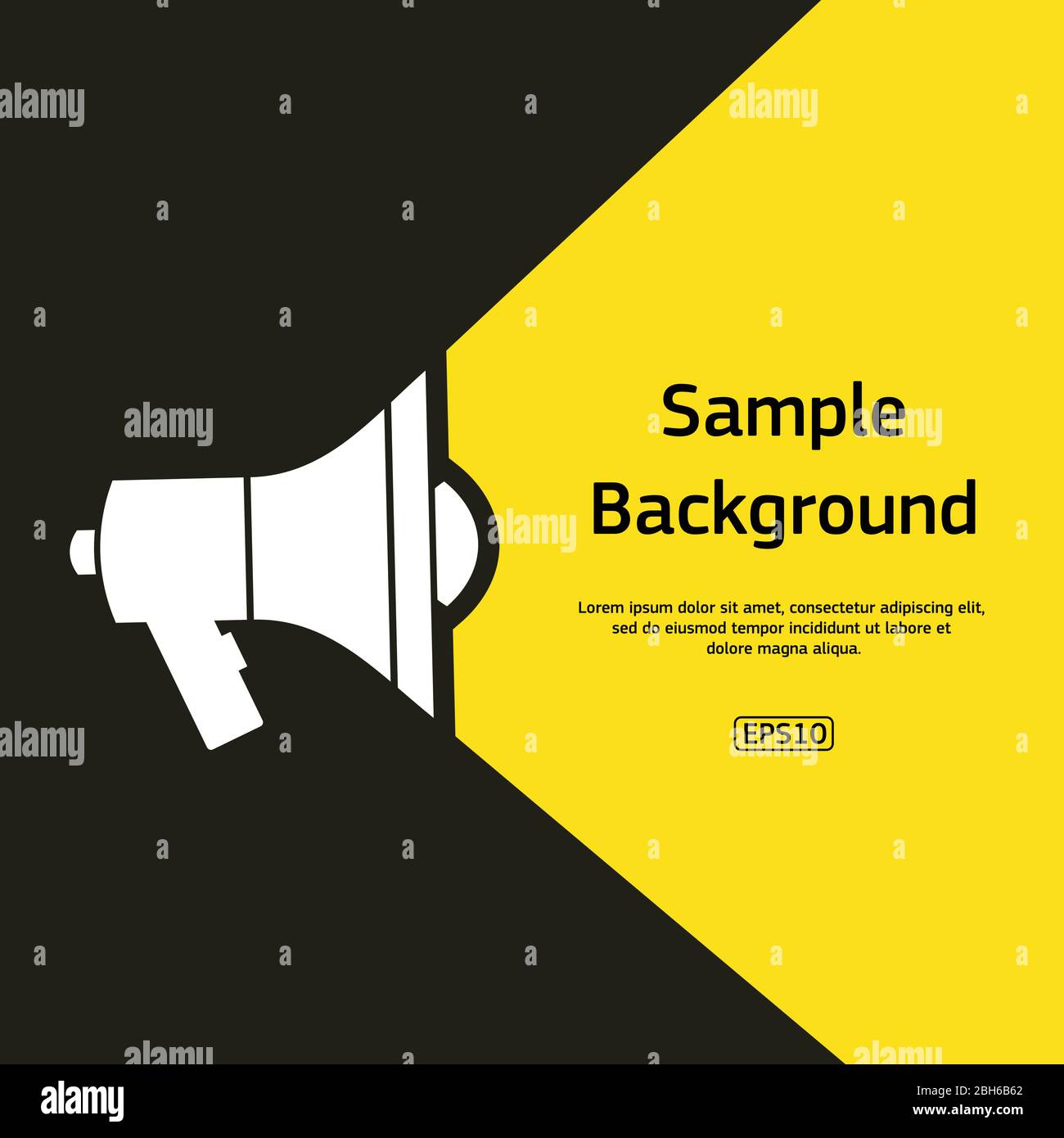 Mouthpiece with sample text background Stock Vector