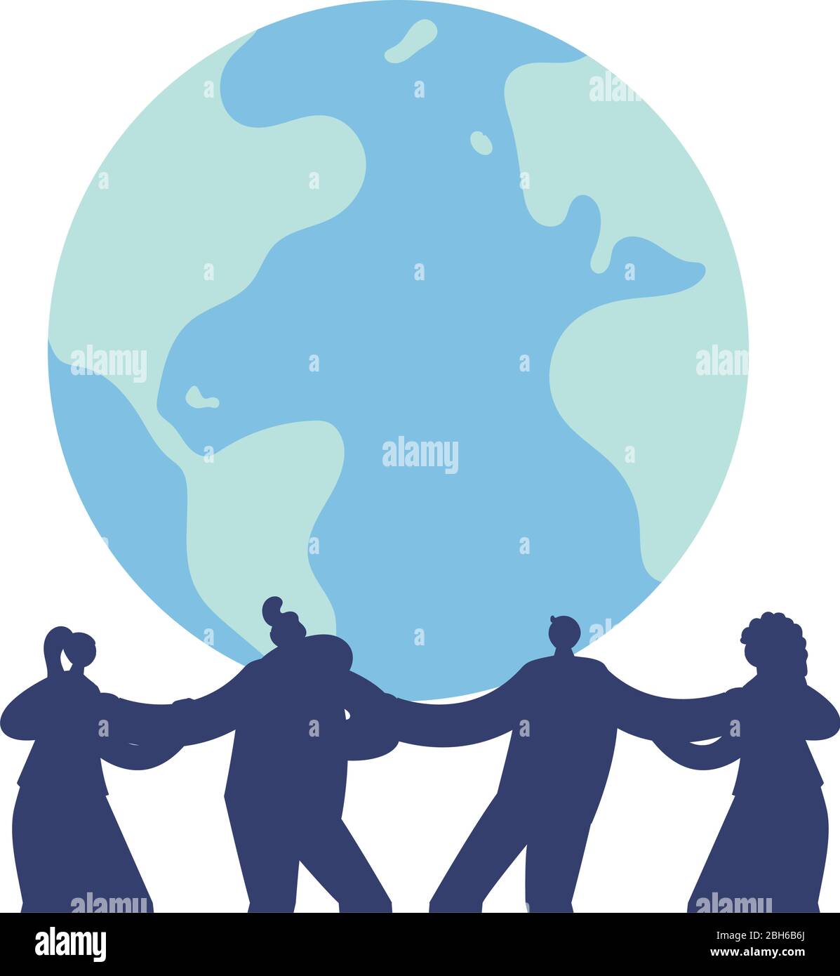 world unity fighting the coronavirus vector illustration design Stock ...