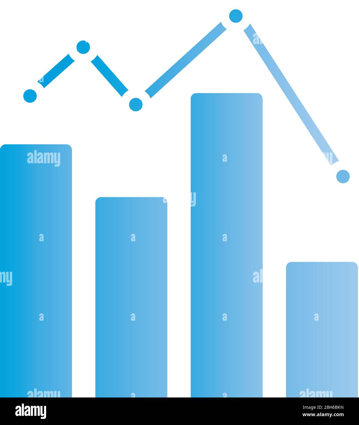 statistics bars silhouette style icon Stock Vector