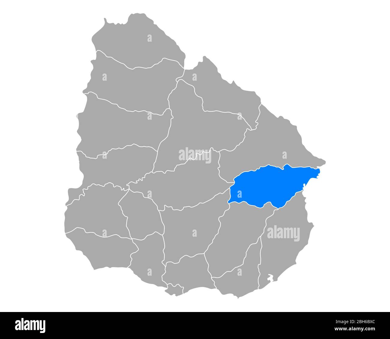 Map of Treinta y Tres in Uruguay Stock Photo Alamy