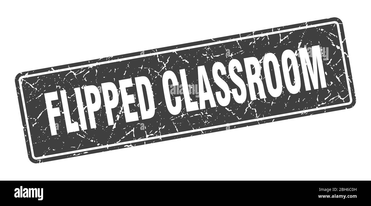 flipped classroom stamp. flipped classroom vintage black label. Sign Stock Vector