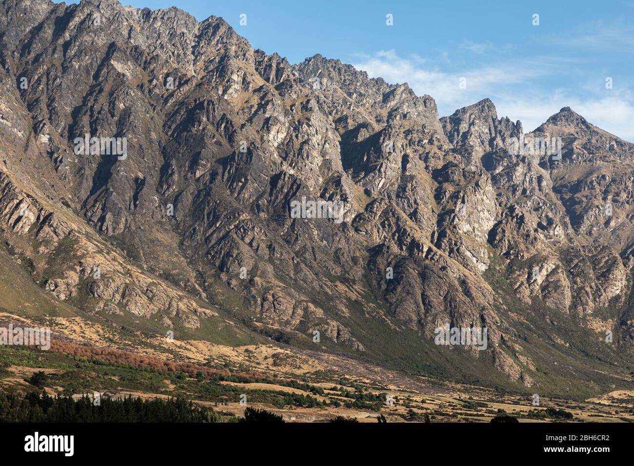 The Remarkables mountain range near Queenstown, South Island, New Zealand Stock Photo