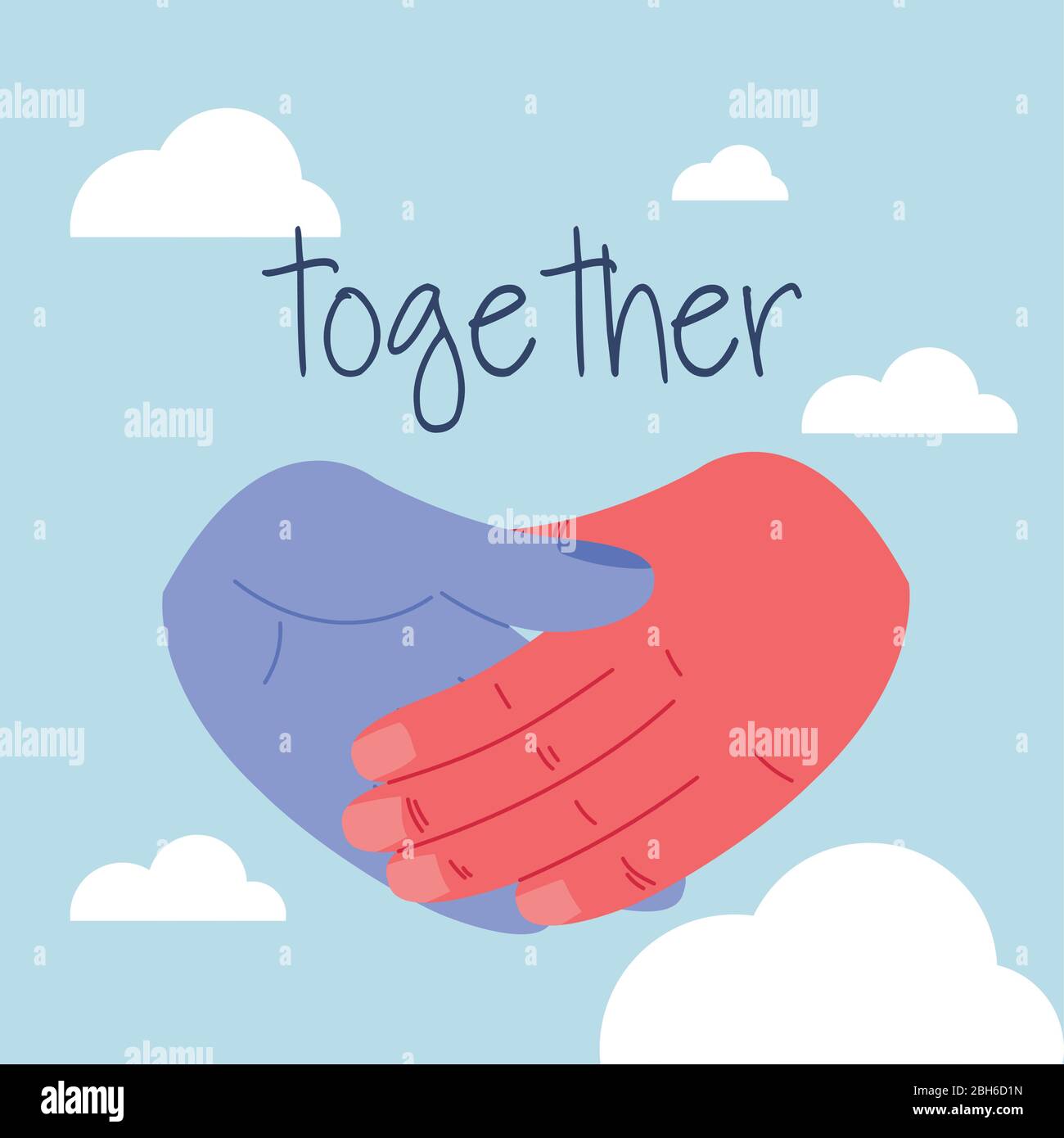 Hands Joined Together Stock Vector Images Alamy