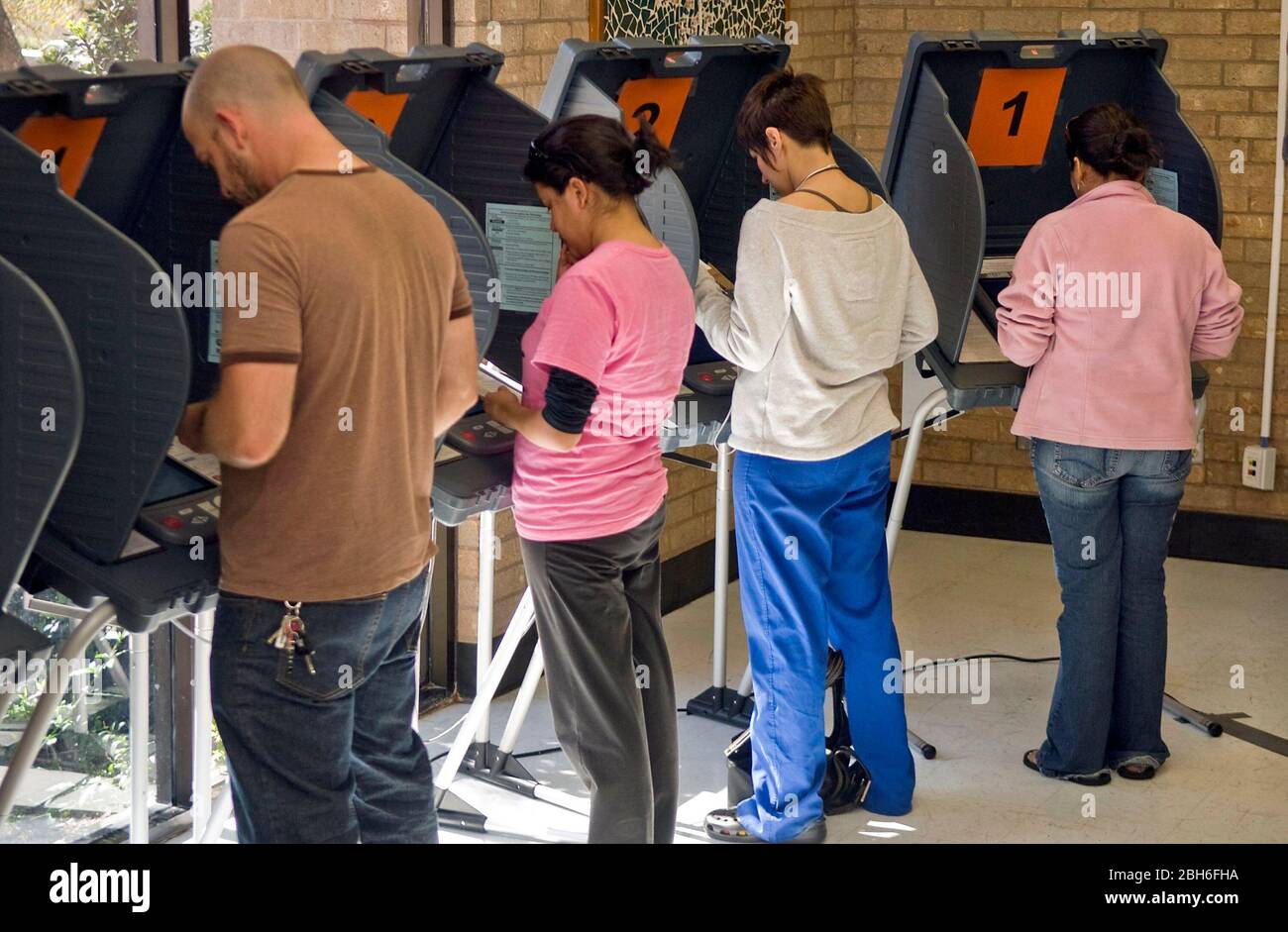 Austin, Texas USA, March 4, 2008: Voters cast ballots during the Texas primary election. ©Marjorie Kamys Cotera/Daemmrich Photography Stock Photo