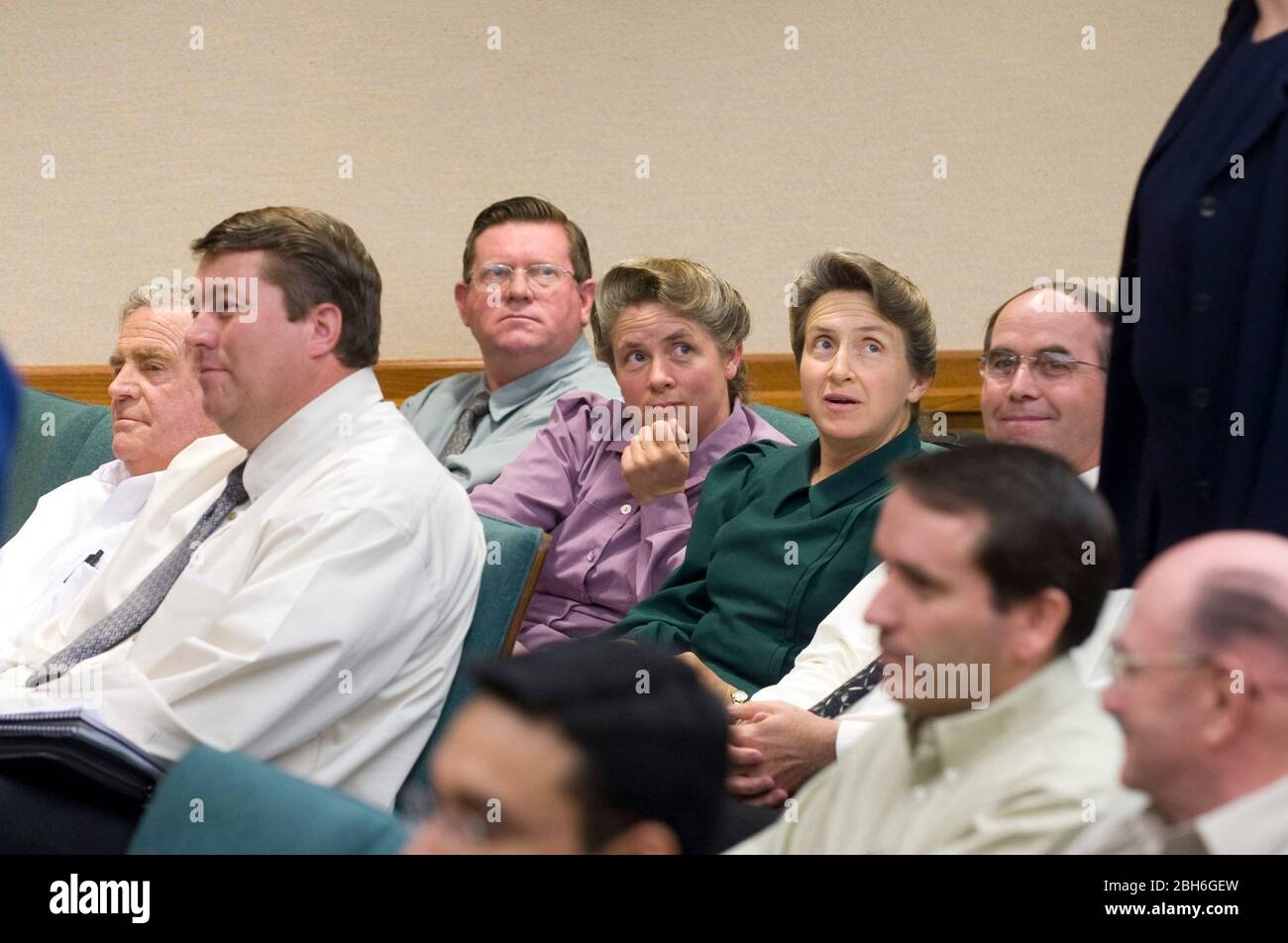 Austin, Texas USA, April 14 2009: Texas House committee hearing on the state's response to a  2008 raid on the Mormon polygamous cult FLDS in El Dorado, TX drew FLDS cult members in the hearing room.     ©Bob Daemmrich Stock Photo