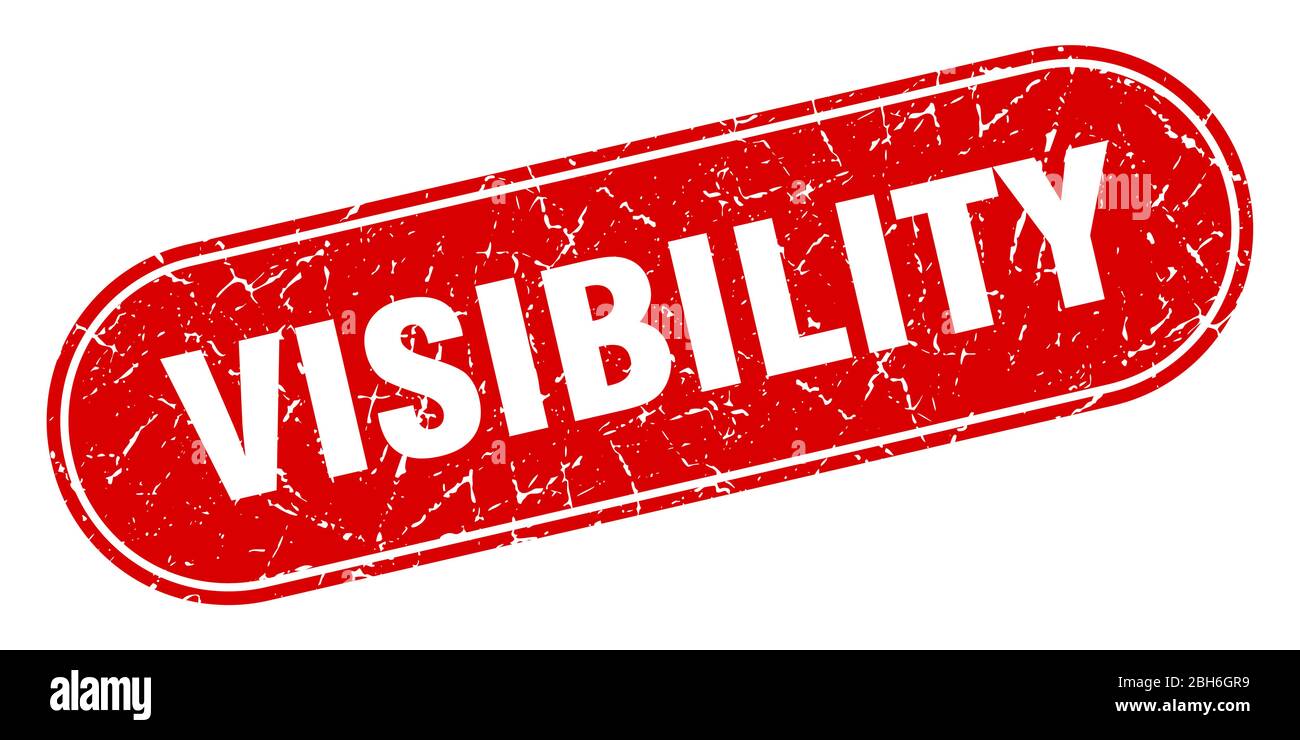 visibility sign. visibility grunge red stamp. Label Stock Vector Image ...
