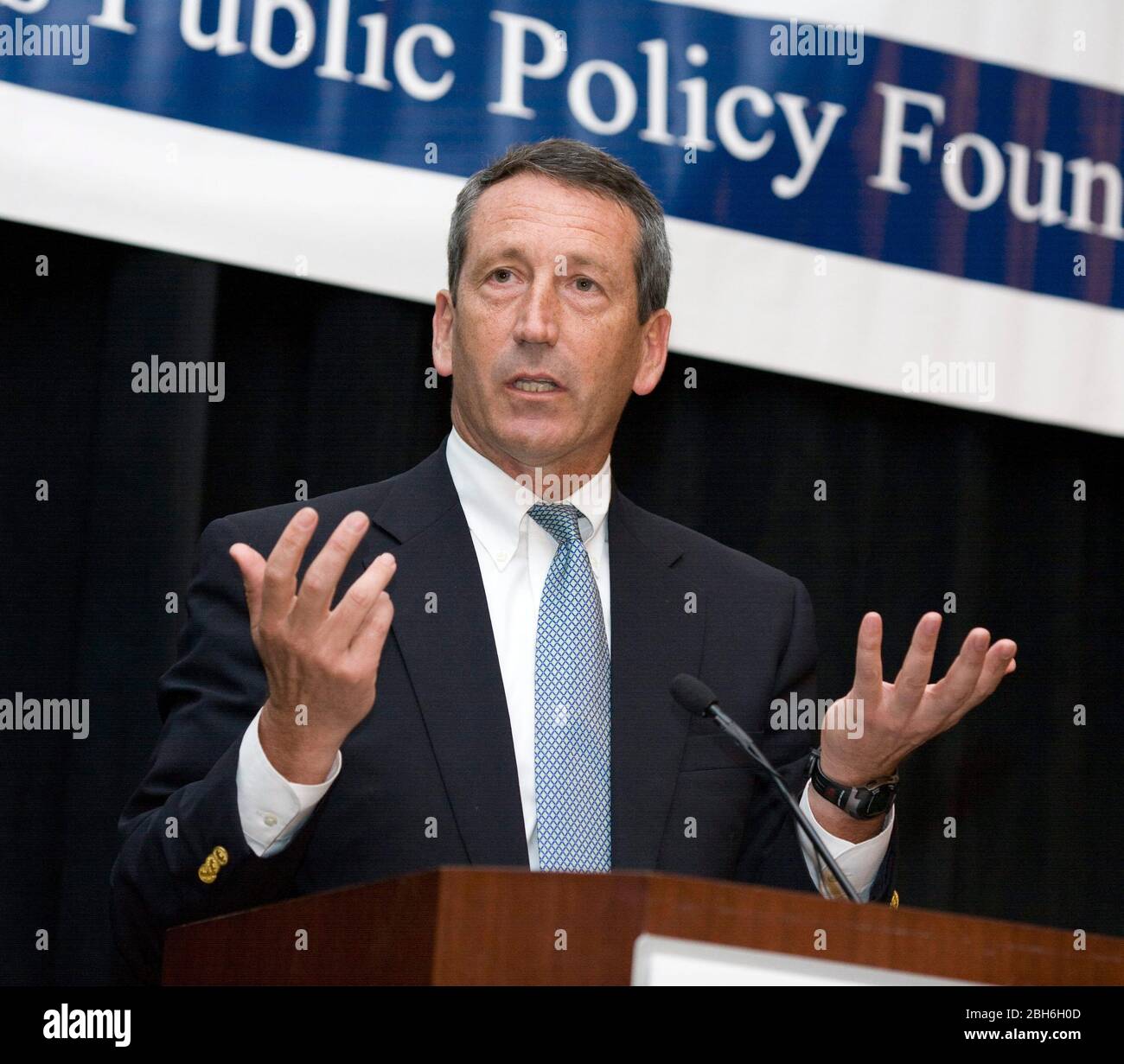 Austin, TX January 10, 2008: Conservative South Carolina Governor Mark Sanford, speaking at the Texas Public Policy Foundation dinner, has been mentioned as a possible Vice-Presidential pick for 2008.     ©Bob Daemmrich Stock Photo