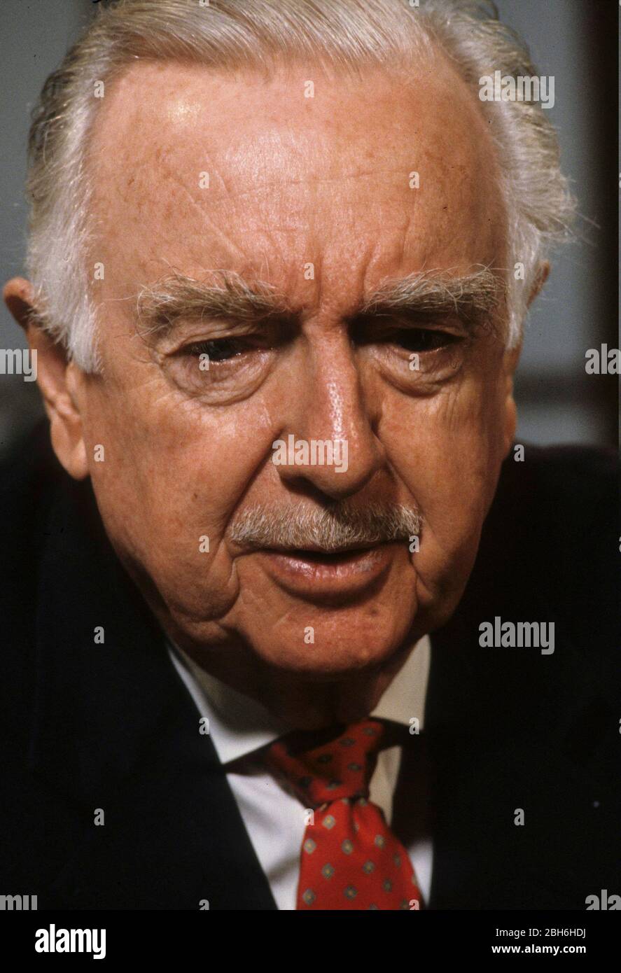 Austin, Texas USA, May 1999: CBS newsman Walter Cronkite speaks at an event entitled 'The Legacy of Space' at the Lyndon Baines Johnson (LBJ) Library in Austin.   ©Bob Daemmrich Stock Photo