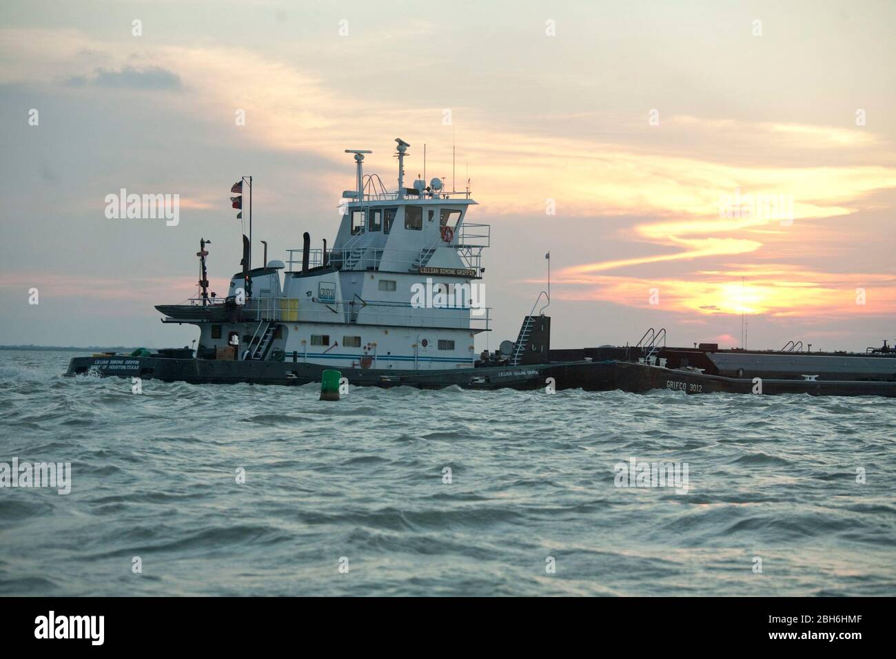 Port Mansfield, Texas USA, June 25, 2009 A powerful tugboat from the