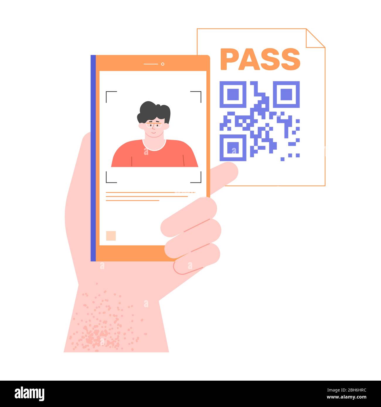 Hand holds id Stock Vector Images Alamy