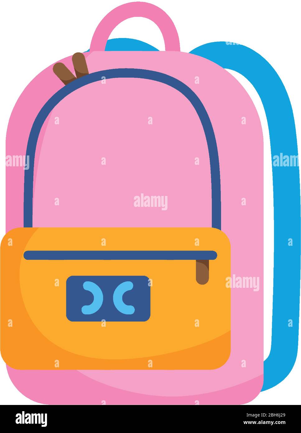 School bag design, Eduaction class lesson knowledge preschooler study learning classroom and primary theme Vector illustration Stock Vector