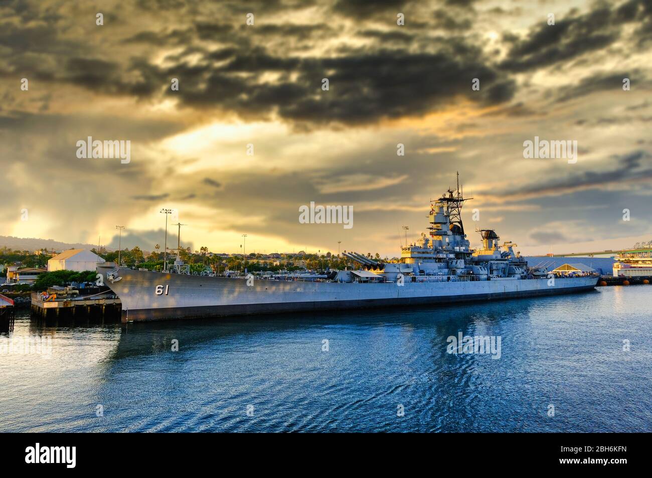 Battleship USS Iowa Stock Photo