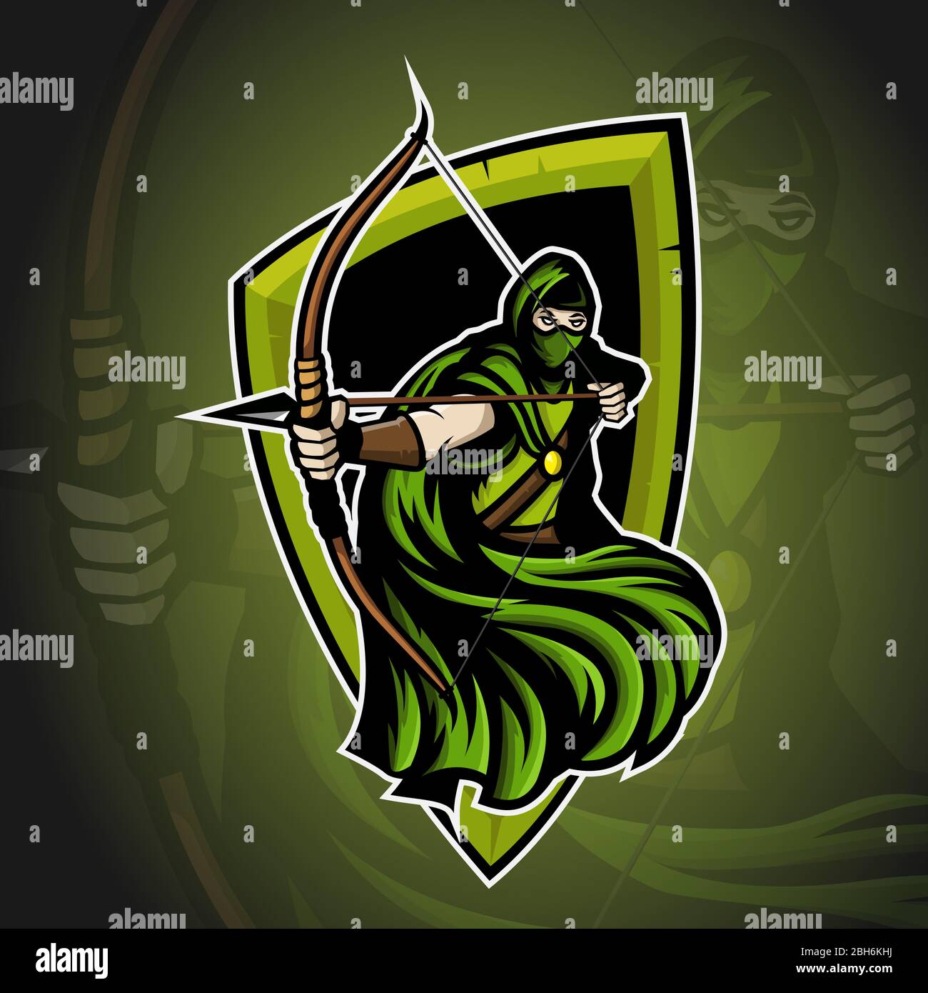 Archer Sport Mascot Logo Design Stock Vector Image Art Alamy