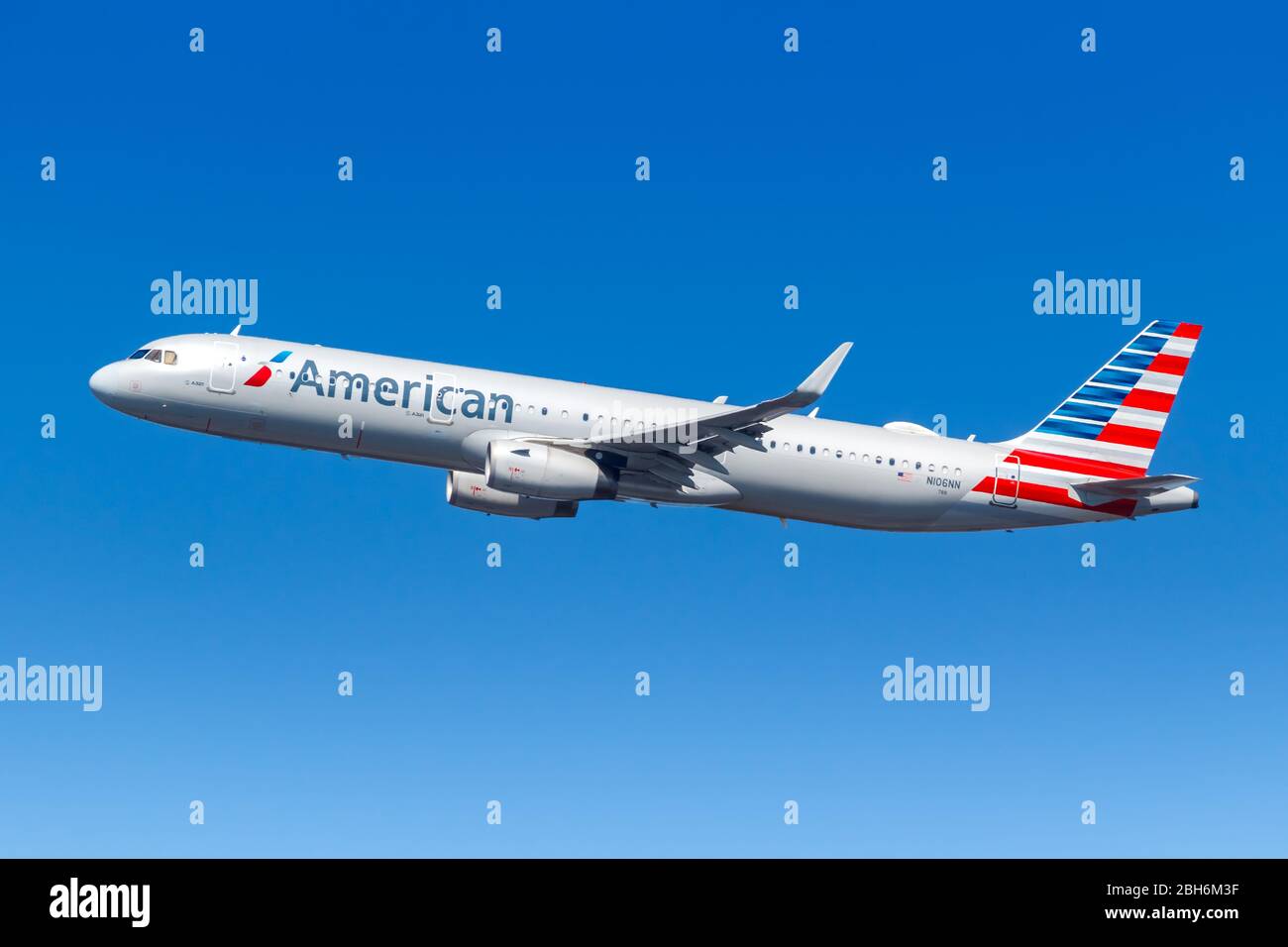 New York City, New York March 1, 2020 American Airlines Airbus A321