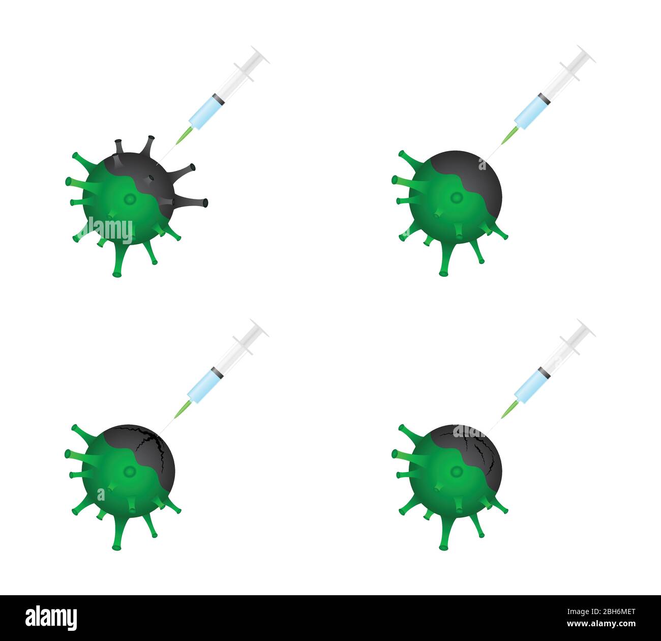 Antiviral drug concept set. Stock Vector