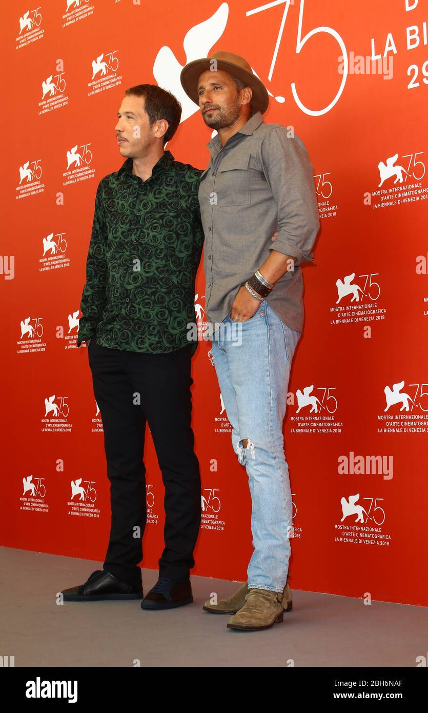 VENICE ITALY SEPTEMBER 01 Reda Kateb And Matthias Schoenaerts Attends Freres Ennemis Close 