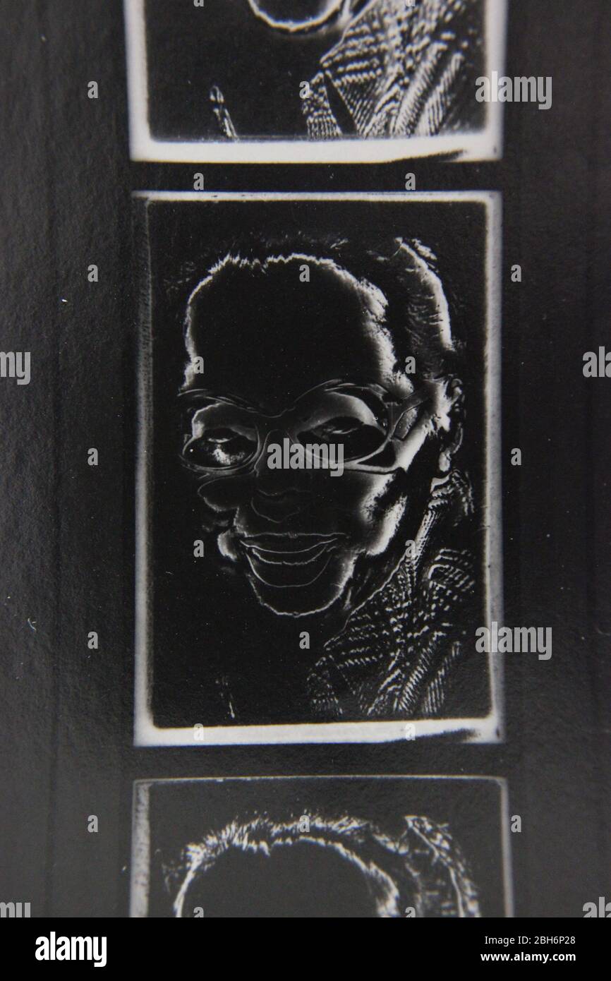 Fine 70s vintage extreme high contrast contact print photography Stock ...