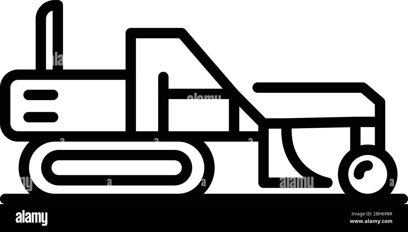 Work grader machine icon, outline style Stock Vector