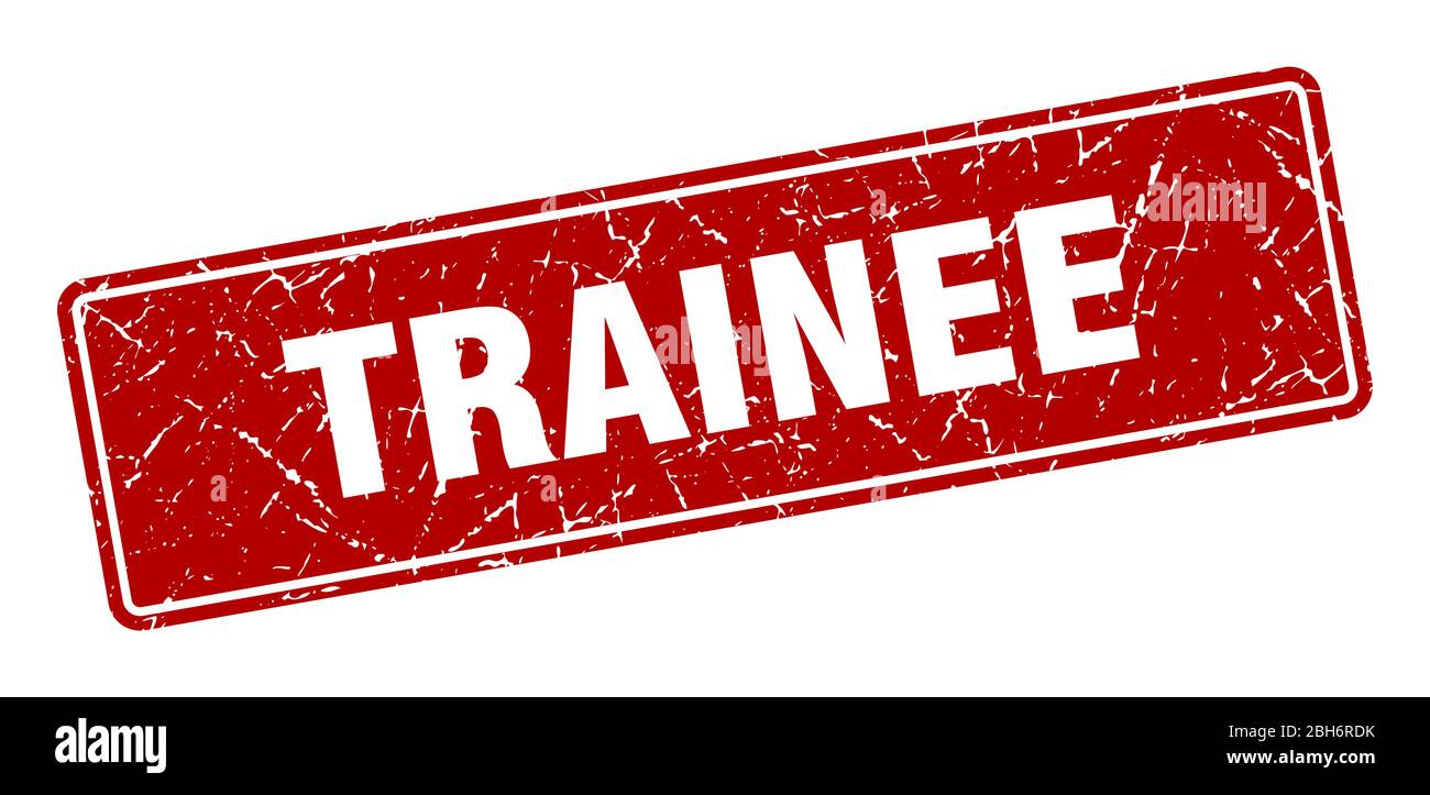 trainee stamp. trainee vintage red label. Sign Stock Vector