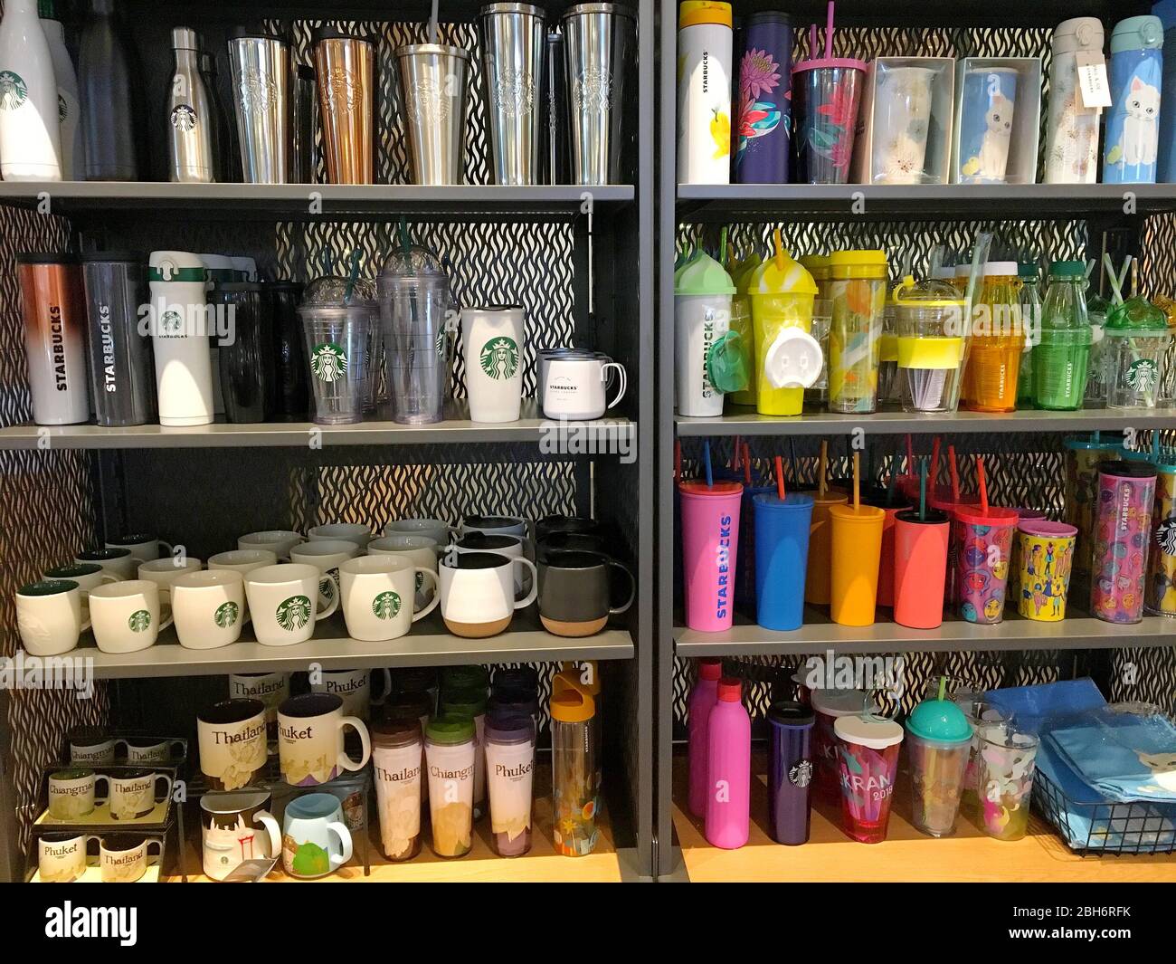 Ayutthaya Thailand December 2018 Colorful Starbucks Coffee