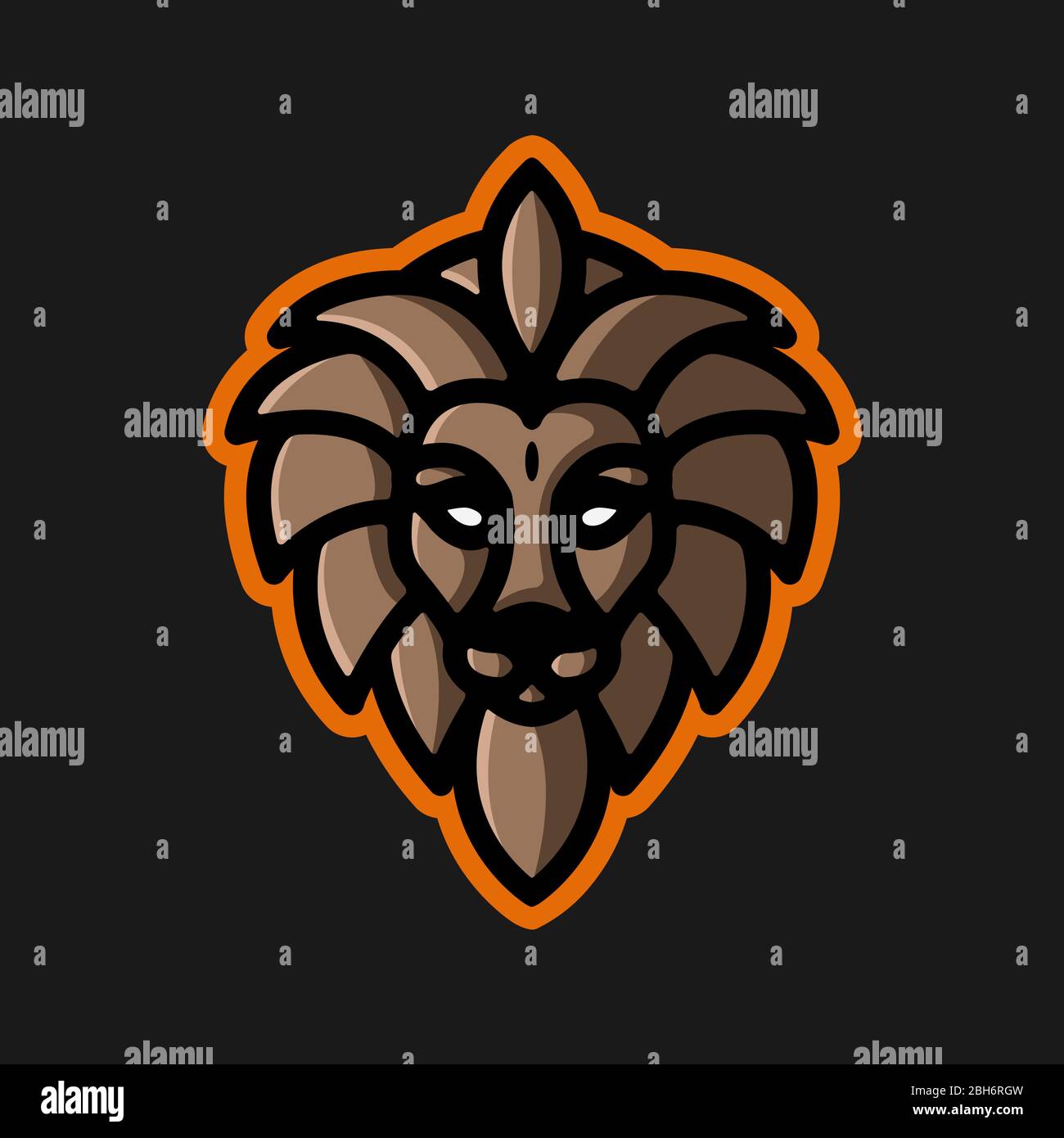 Vintage luxury lion head logo design. Vector illustration Stock Vector ...