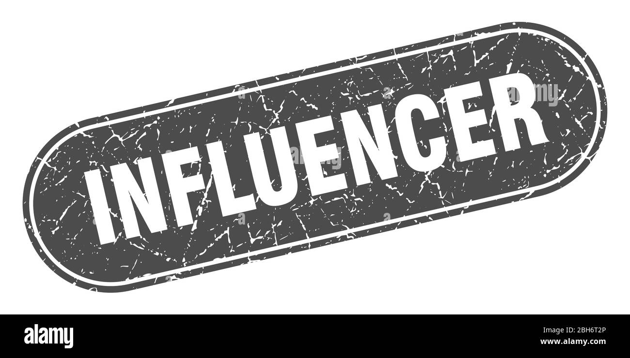 influencer sign. influencer grunge black stamp. Label Stock Vector ...