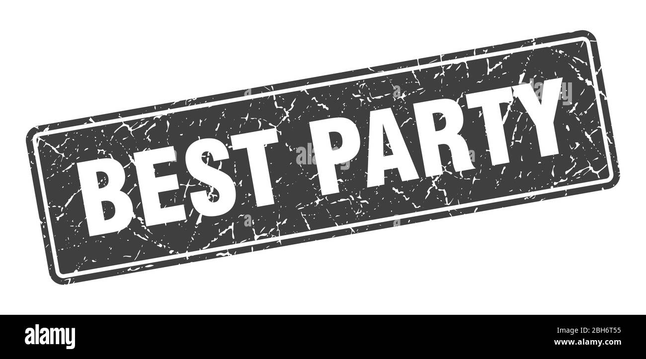 best party stamp. best party vintage black label. Sign Stock Vector ...