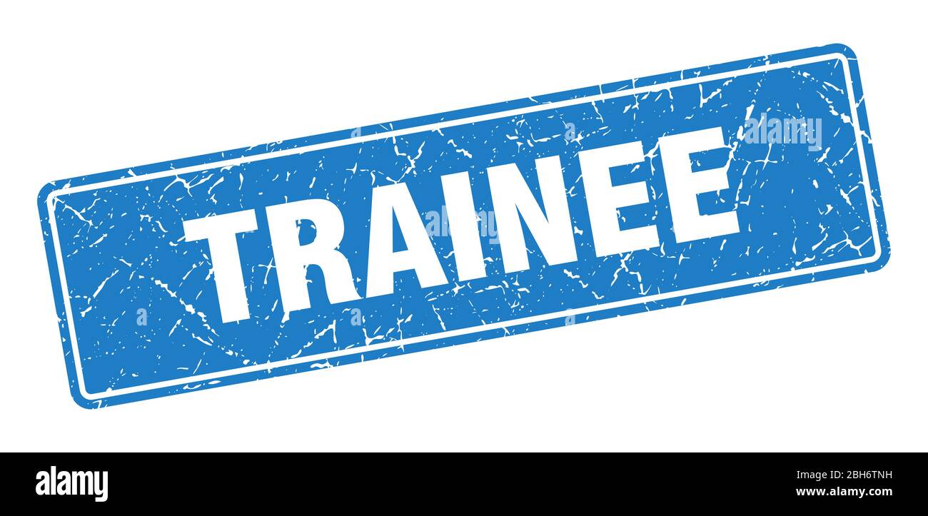 trainee stamp. trainee vintage blue label. Sign Stock Vector