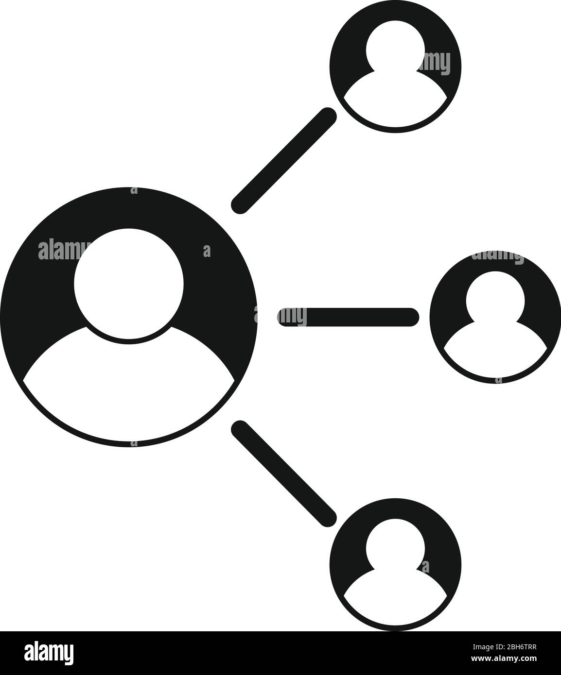 Marketing referral program icon. Simple illustration of marketing ...