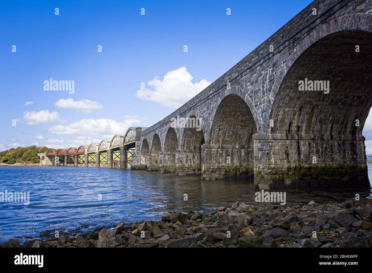 The Tavy Bridge taking the railway to Gunnislake from Plymouth, Devon, England, UK. Stock Photo
