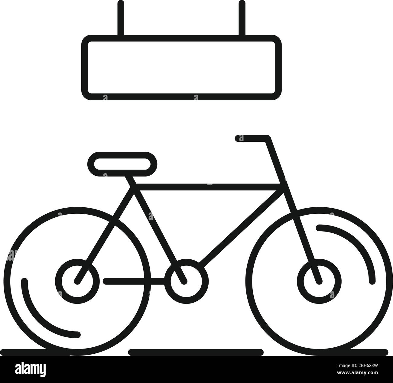Share bike rent icon. Outline share bike rent vector icon for web ...