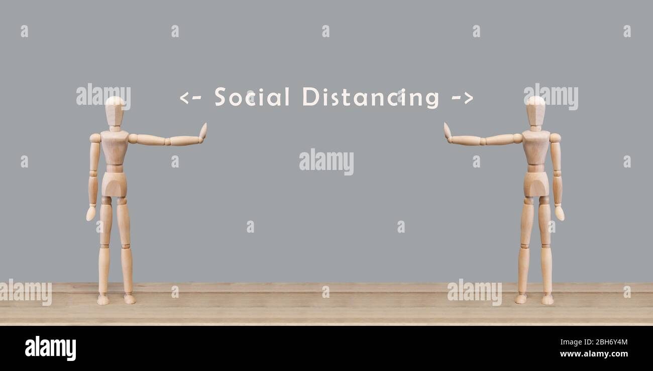 Social distancing keep distance to prevent from COVID-19 coronavirus ...