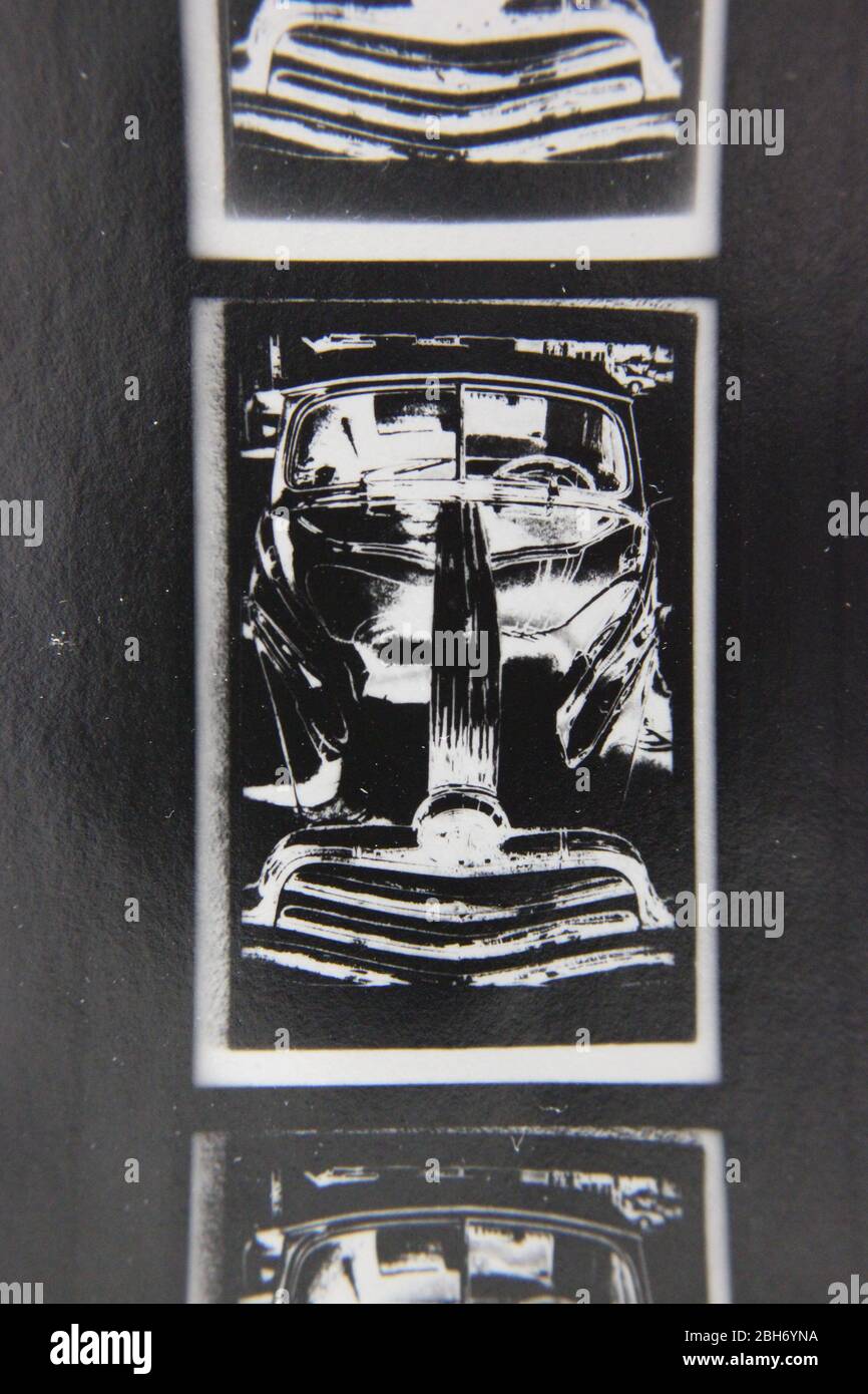 Fine 70s vintage extreme high contrast contact print photography of the ...