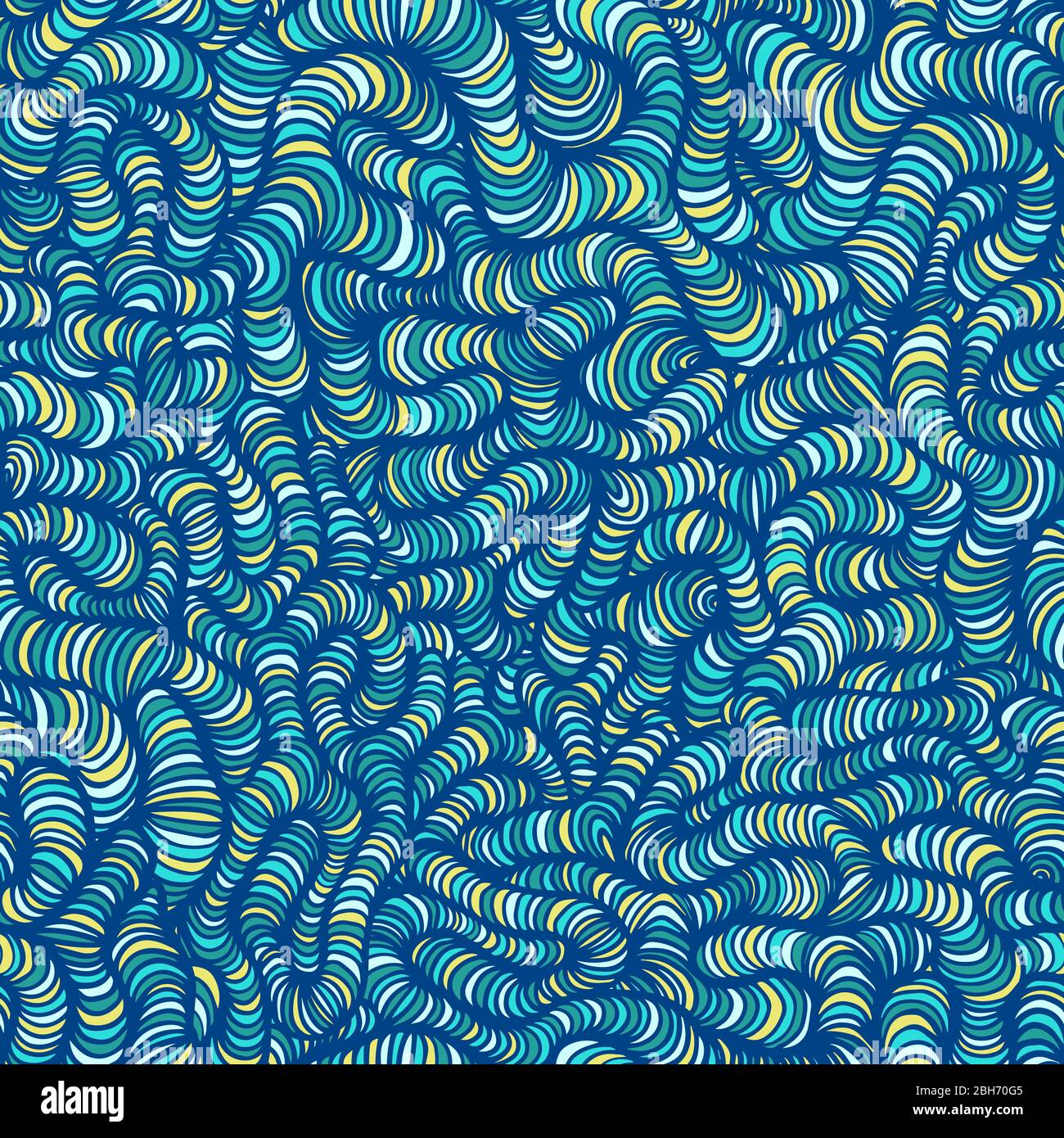 Seamless pattern, blue wave background, vector illustration Stock ...