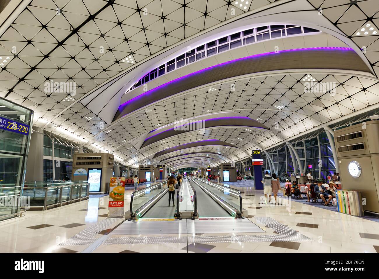 Midfield Concourse Hong Kong, China – September 20, 2019: Midfield Concourse Terminal at ...