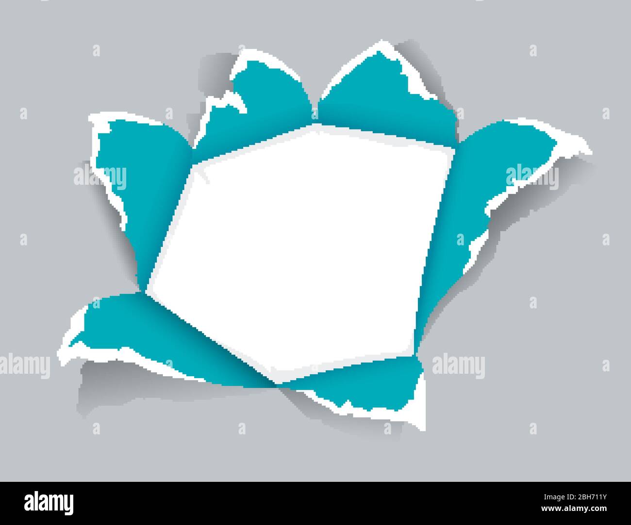 Background template design with ripping paper illustration Stock Vector