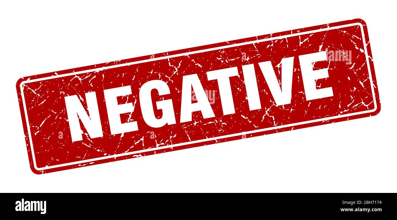 negative stamp. negative vintage red label. Sign Stock Vector Image